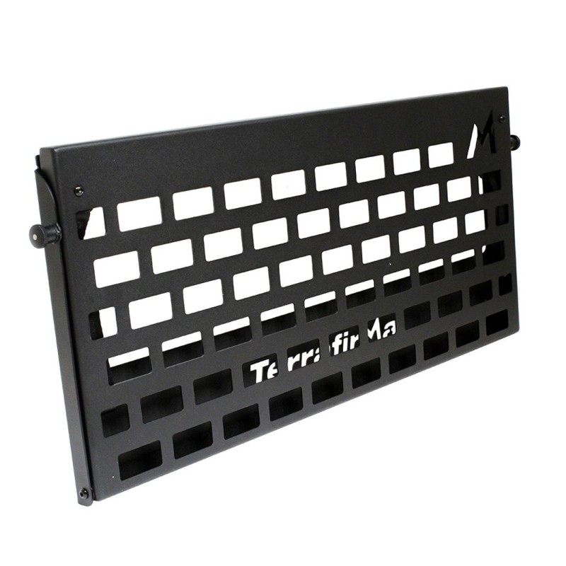 Rear door fold down shelf