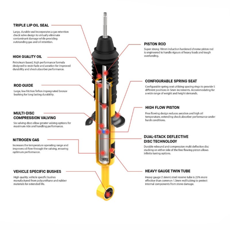 Front shock absorber +5cm