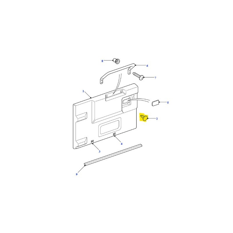 Fixing clip – Defender rear door