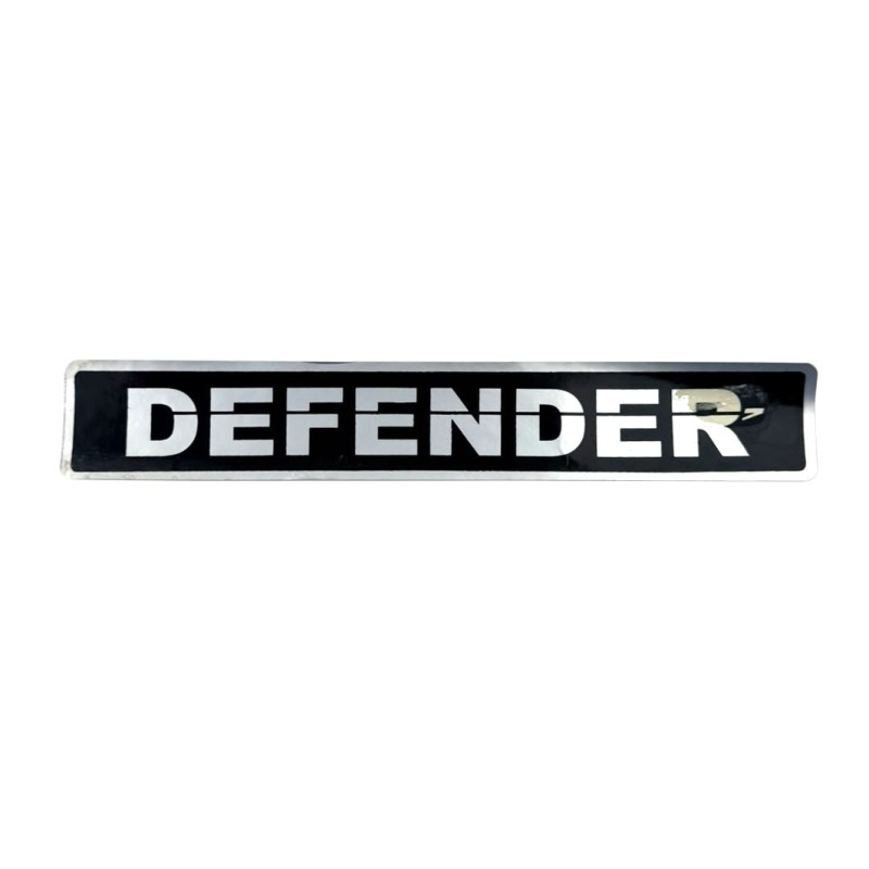 Defender sticker – black and silver