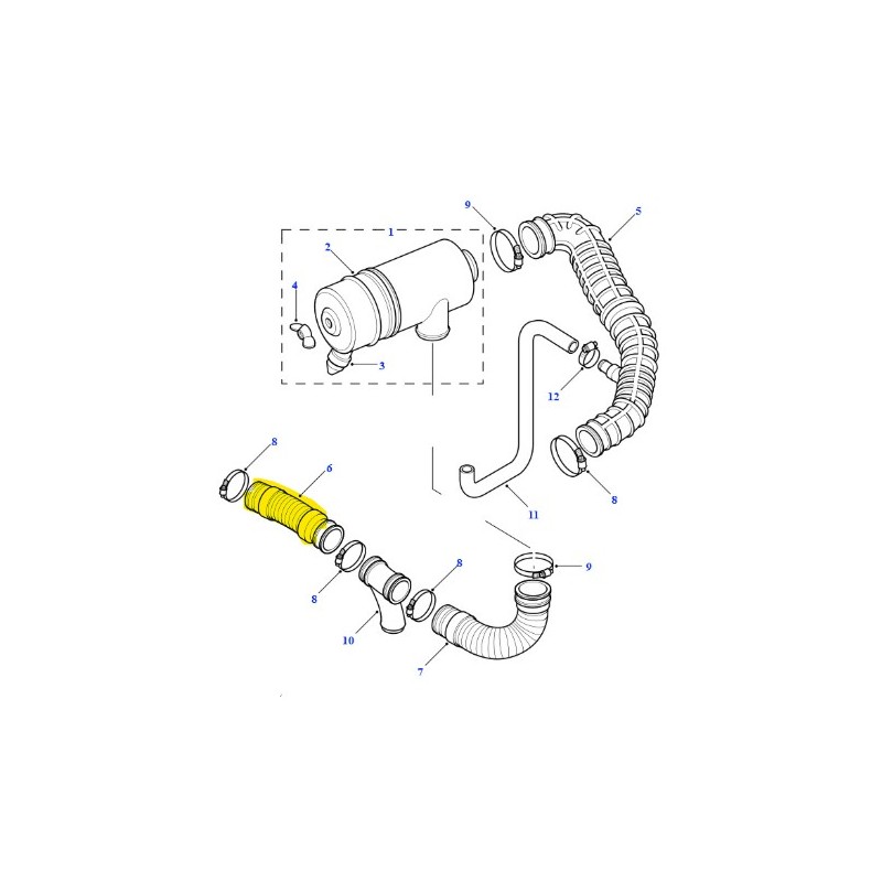 Air intake hose – Def 300TDi