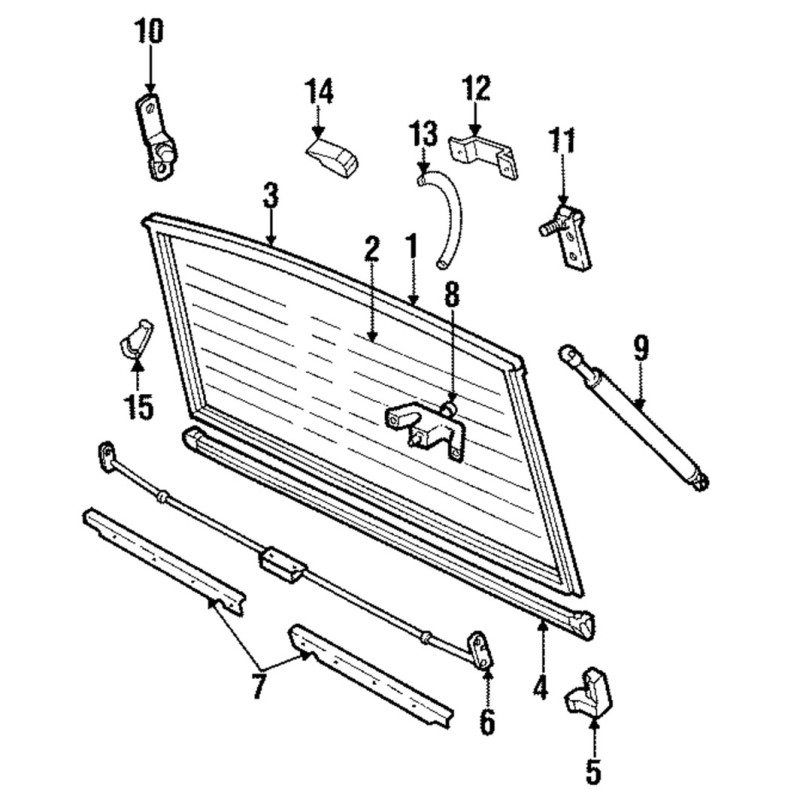 Wiring mounting bracket for the heated rear window on RRC models from 1987–95