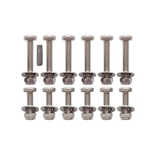 Puma rear safari door bolts kit - stainless steel