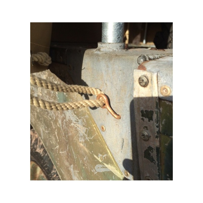 80" Solid brass rope hook