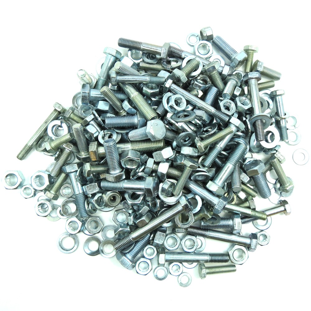 Assorted Box 375 pieces METRIC M4 and M5 BRASS NUTS BOLTS SET SCREWS and WASHERS 