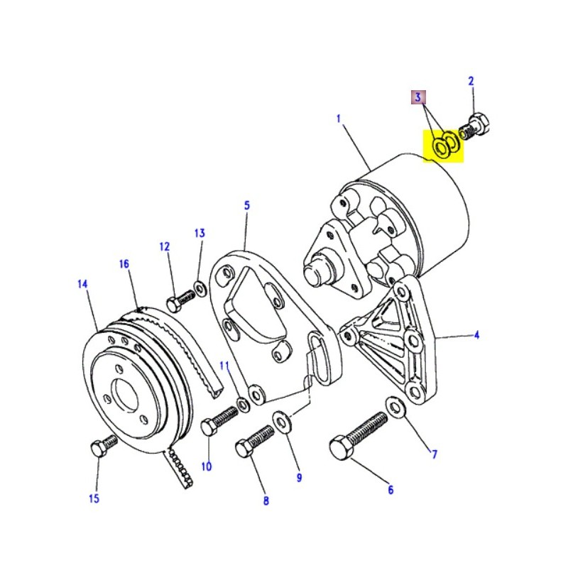 Rondelle d'étanchéité pompe direction assistée