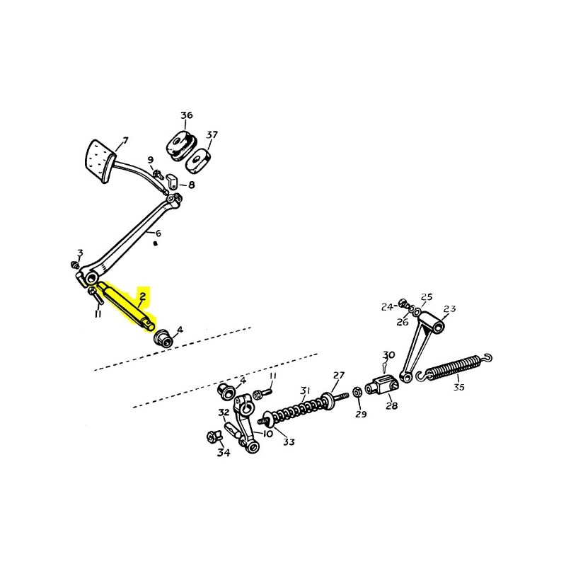 Axe pour pédale de débrayage
