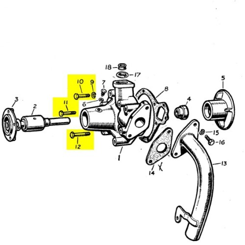 Kit de vis - fixation pompe à eau 1.6L & 2L