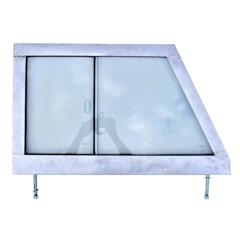 Haut de porte Serie 2 - droit - avec vitres - galvanisé