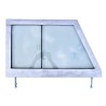 Serie 2 front door top - RH - glazed & galvanized