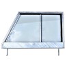 Serie 2 front door top - RH - glazed & galvanized