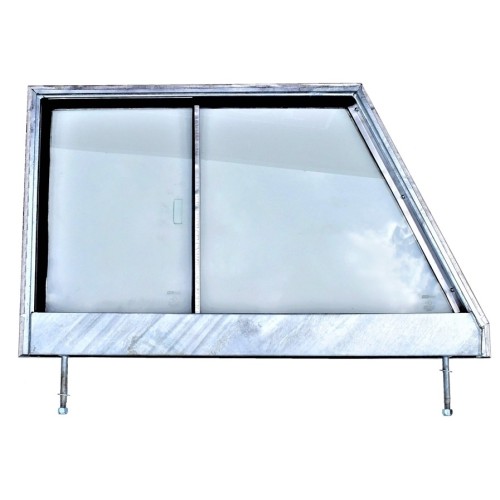 Serie 2 front door top - LH - glazed & galvanized