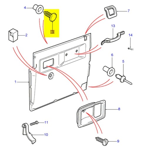 Clip de garniture de porte