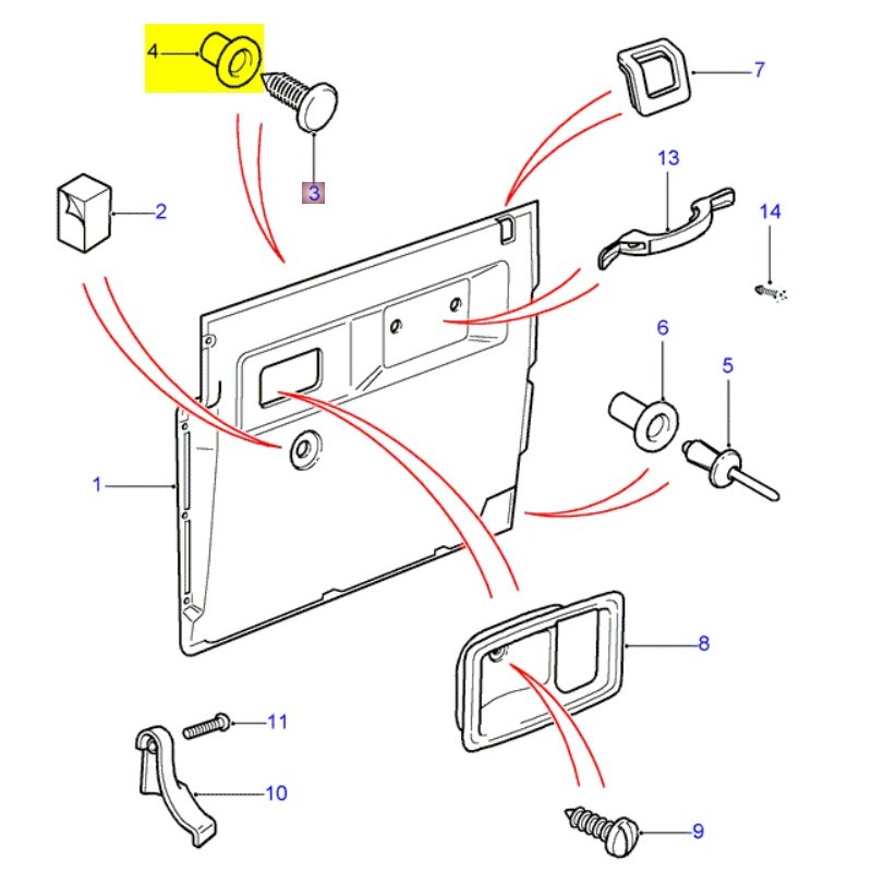 Agraphe de garniture de porte