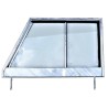 Serie 3 front door top - RH - glazed & galvanized