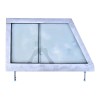 Serie 3 front door top - RH - glazed & galvanized