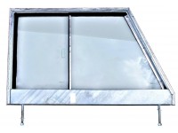 Serie 3 front door top - LH - glazed & galvanized